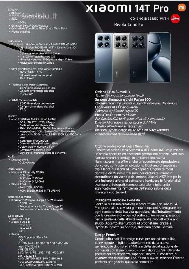 Xiaomi 15t Pro 5G 12/512gb Leica lens naujas - nuotraukos Nr. 3