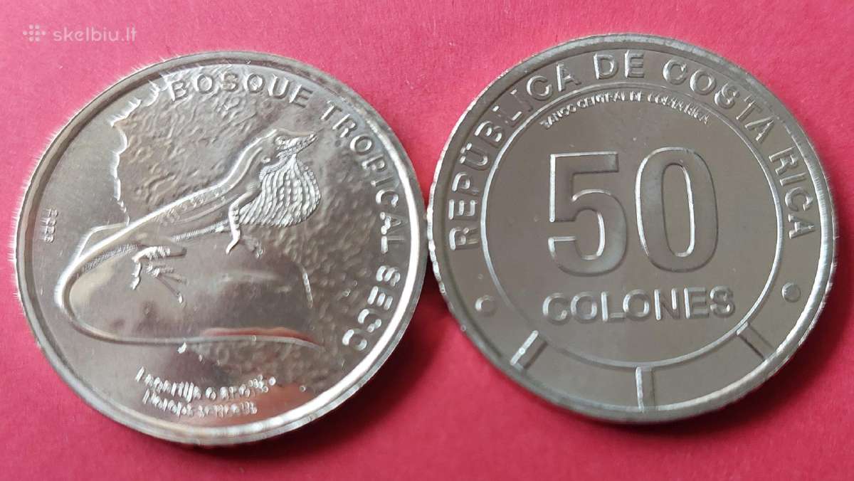 Kosta Rika 2023m.50 colones driežas Unc