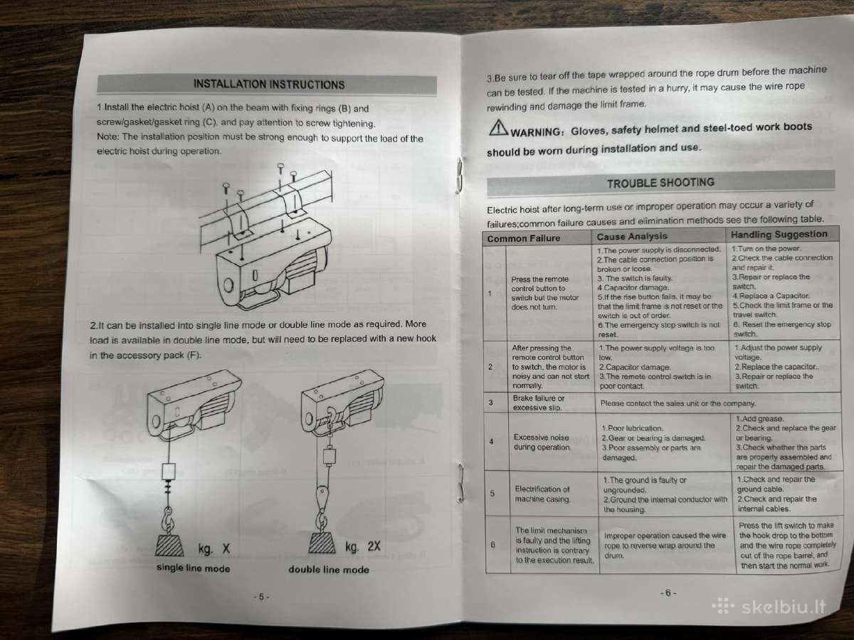 Elektrinė kėlimo gervė - nuotraukos Nr. 5