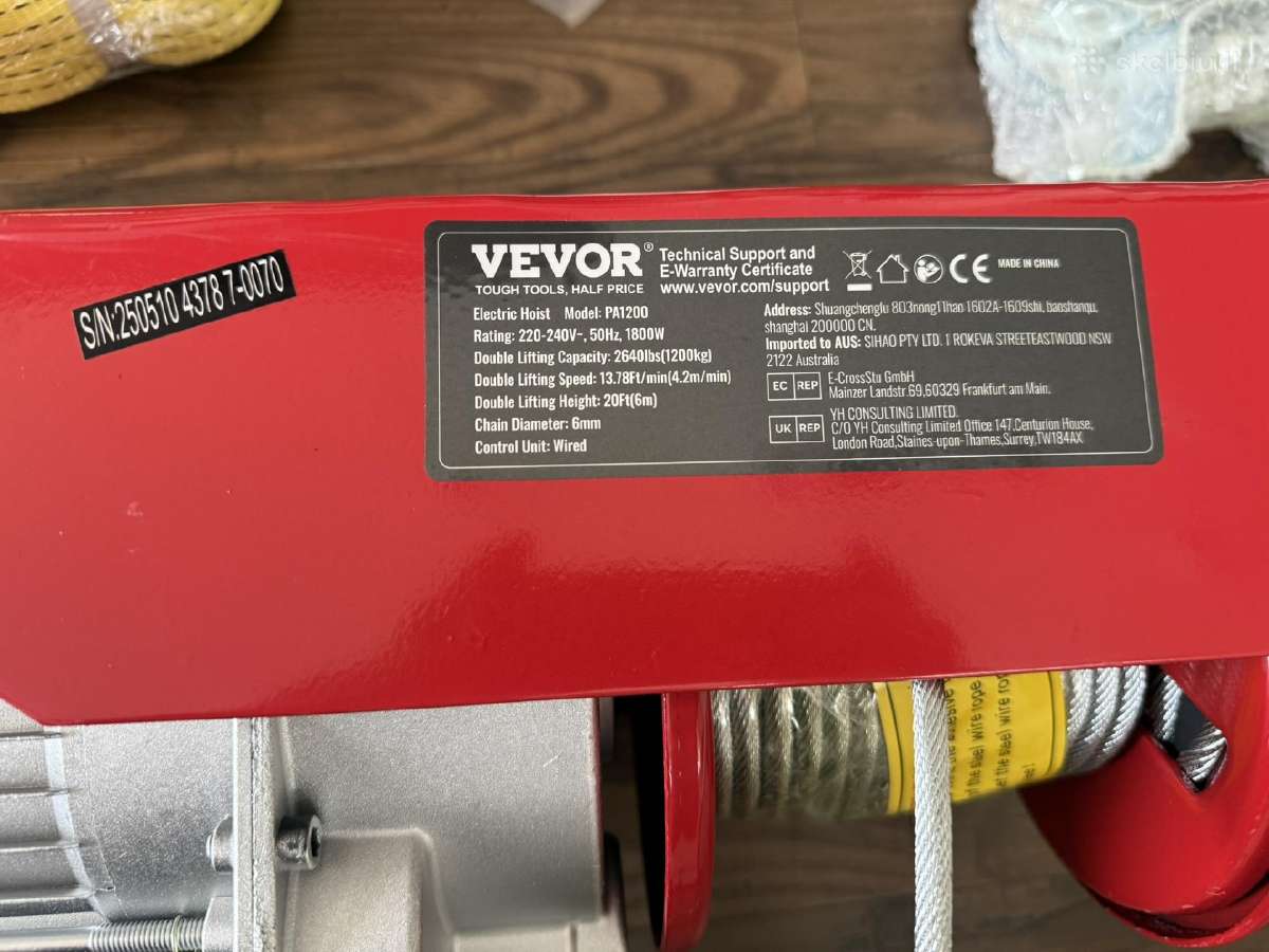 Elektrinė kėlimo gervė - nuotraukos Nr. 8
