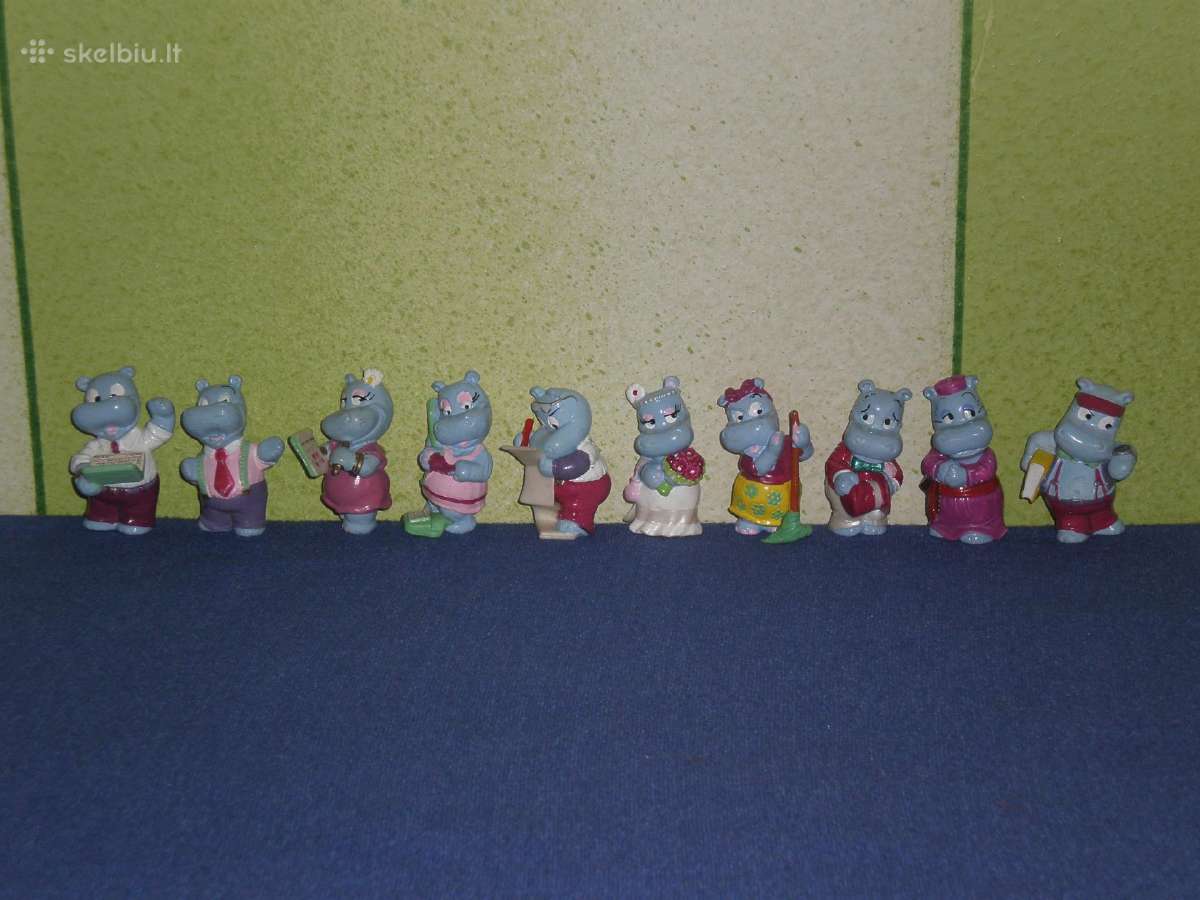 3. Kinder siurprizo kolekcines figureles begemotai
