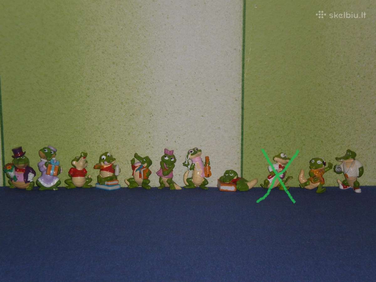 Kinder siurprizo kolekcines figureles krokodilai