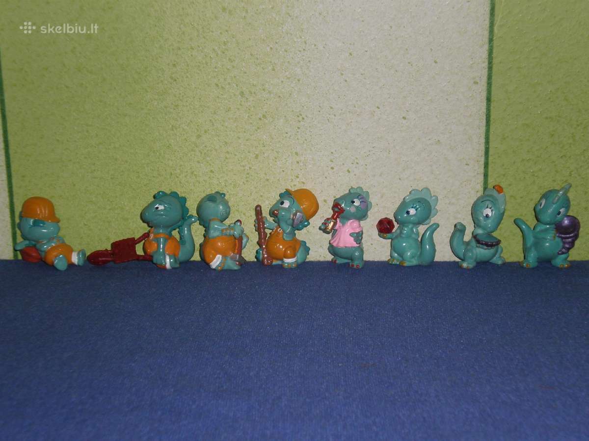 6. Kinder siurprizo kolekcines figureles drakonai