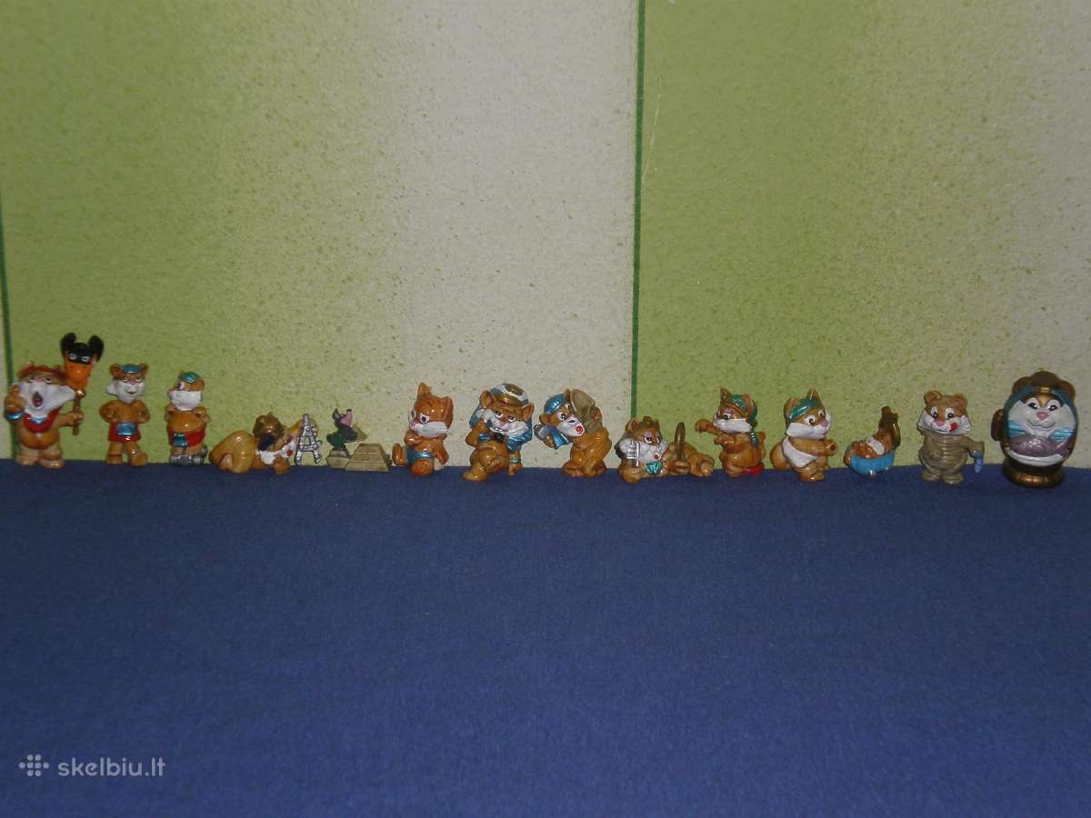 8. Kinder siurprizo kolekcines figureles katinai