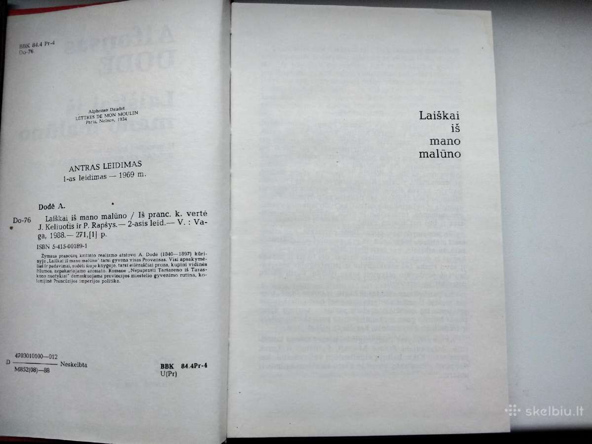 A. Dodė. Laiškai iš mano malūno - nuotraukos Nr. 2