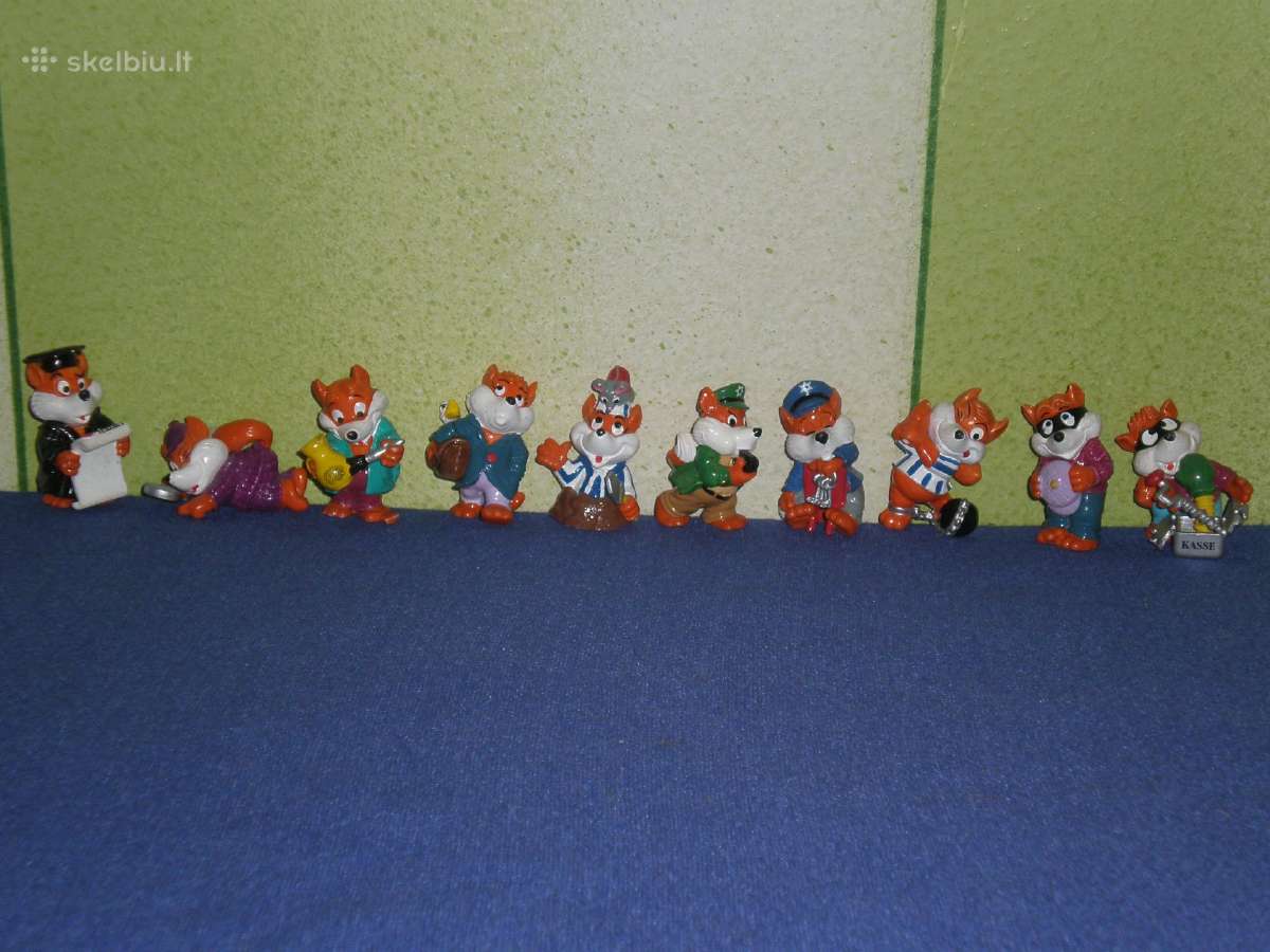 10. Kinder siurprizo kolekcines figureles lapinai