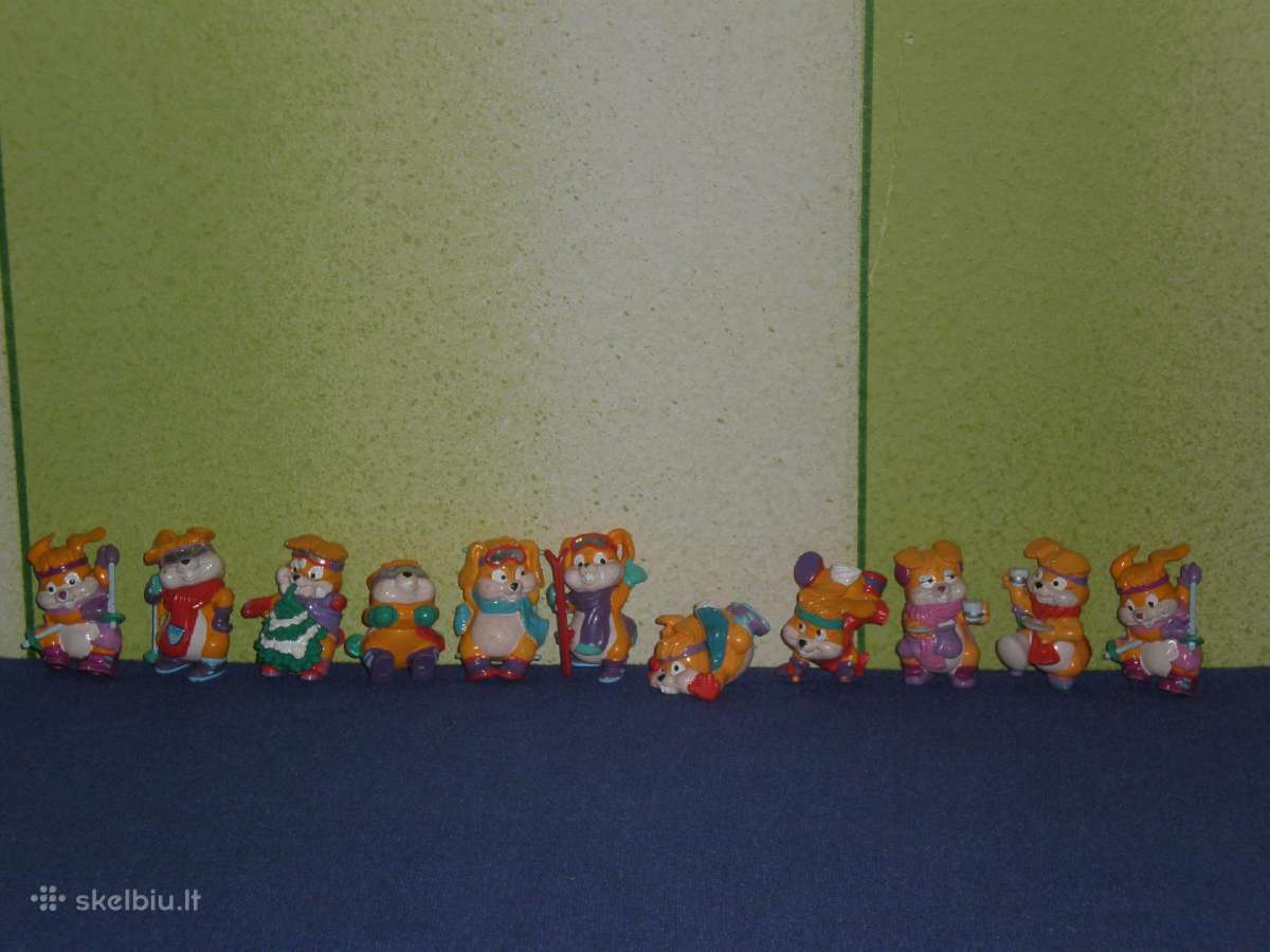 11. Kinder siurprizo kolekcines figureles zuikiai