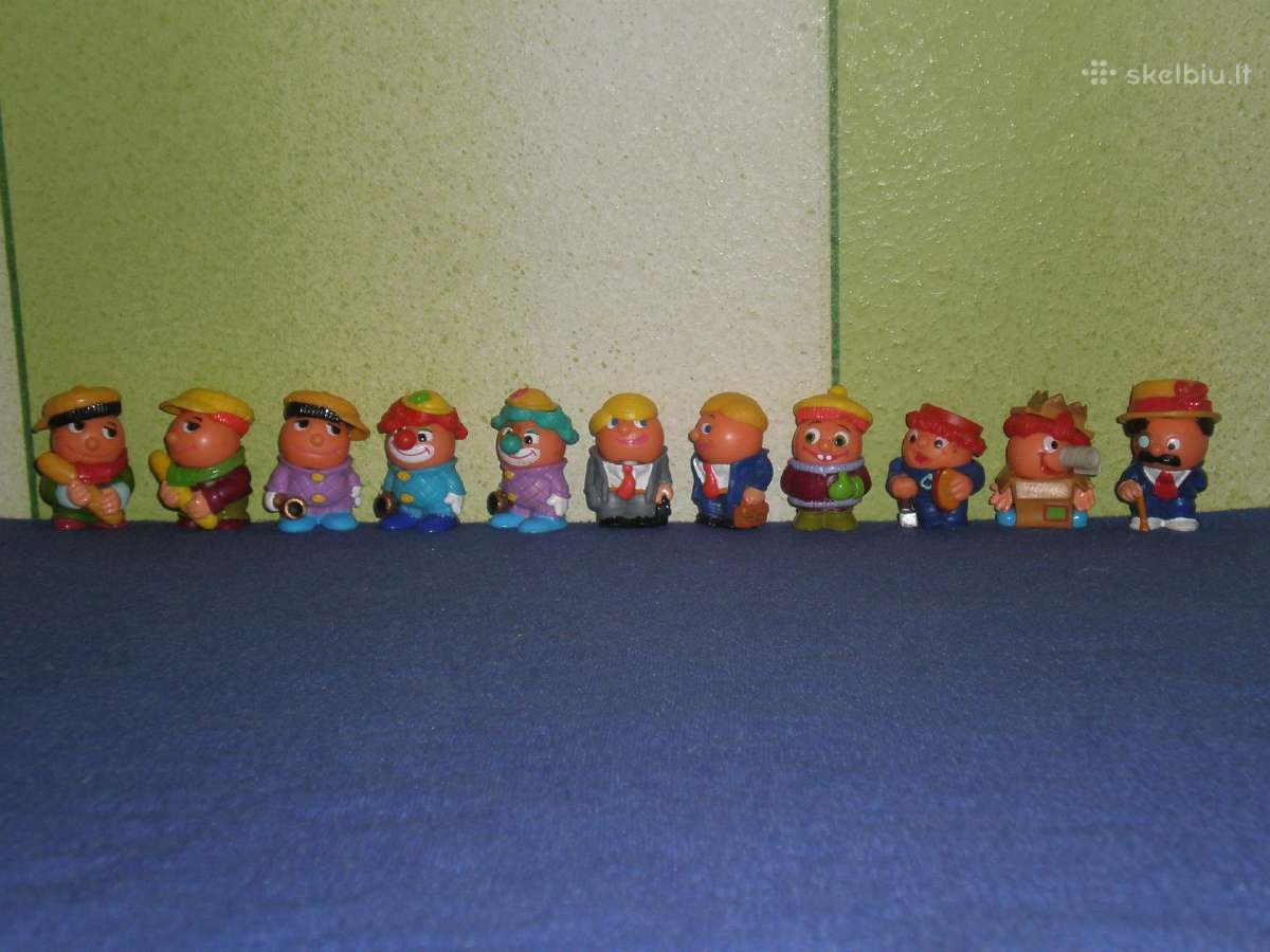Kinder siurprizo kolekcines figureles bumbulgalvia