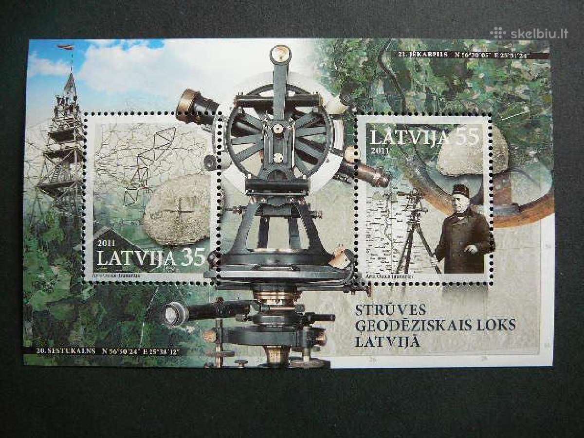 Geodezija Struve Latvija 2011 Mnh lv806