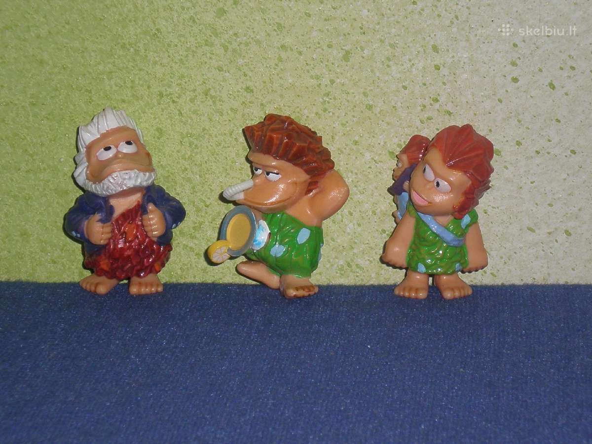 Kinder siurprizo kolekcines figureles neandertalie