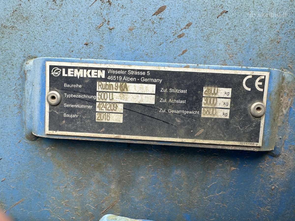 Lemken Rubin 9/500 - nuotraukos Nr. 6