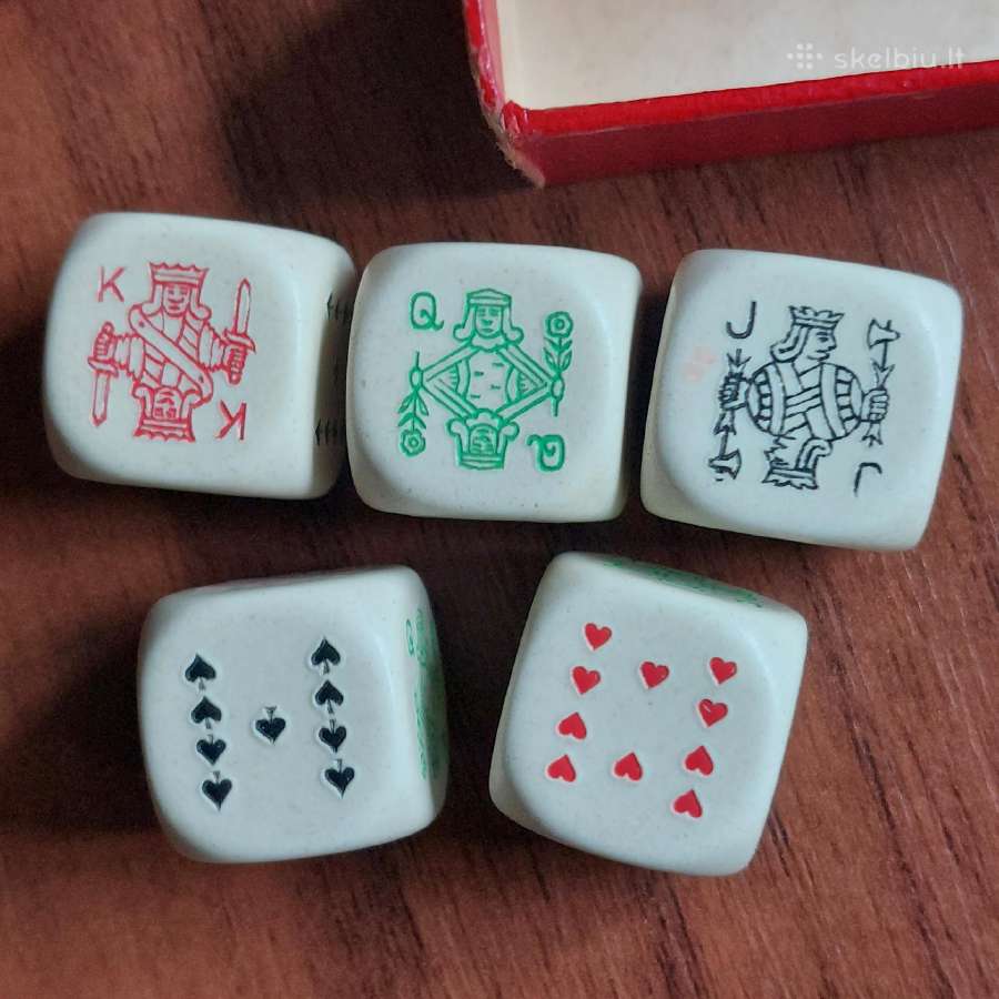 Poker dice / Pokerio kauliukų rinkinis ,karo metų - nuotraukos Nr. 3