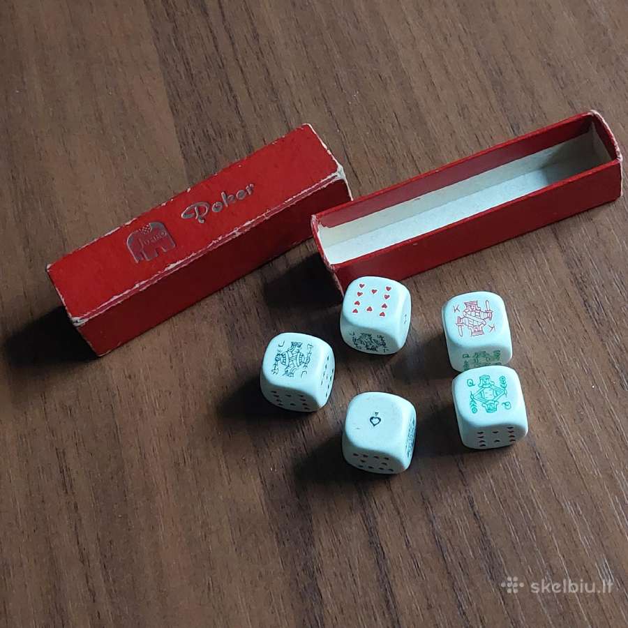 Poker dice / Pokerio kauliukų rinkinis ,karo metų - nuotraukos Nr. 2
