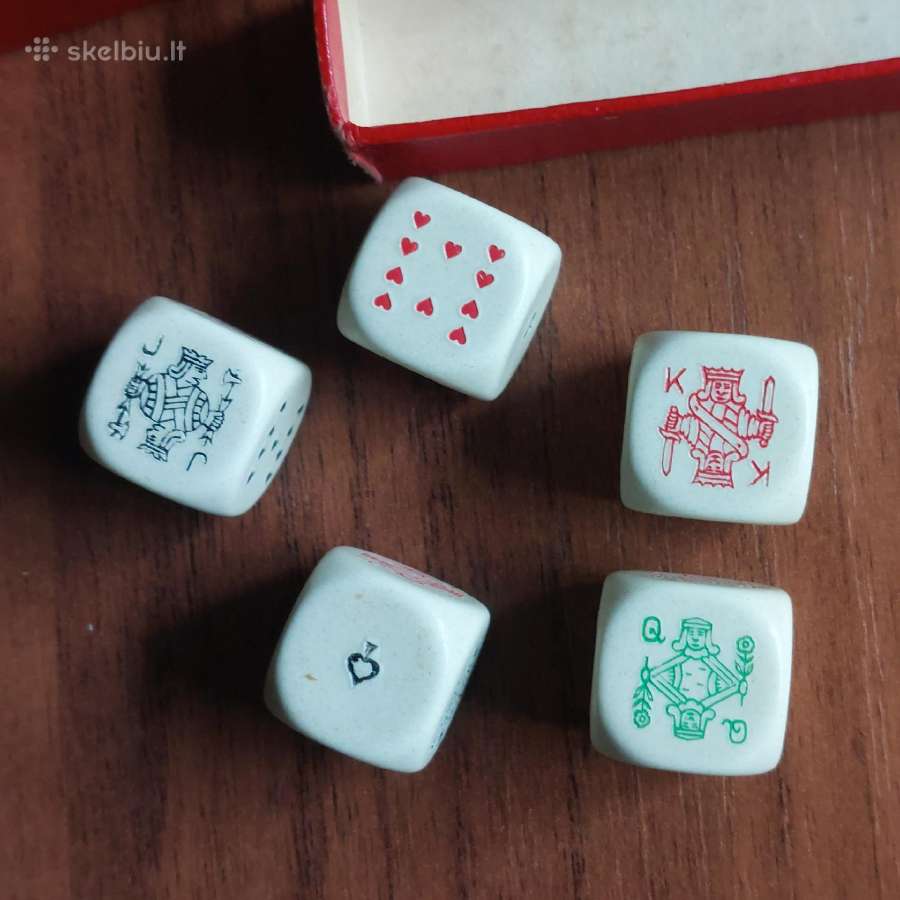 Poker dice / Pokerio kauliukų rinkinis ,karo metų - nuotraukos Nr. 4