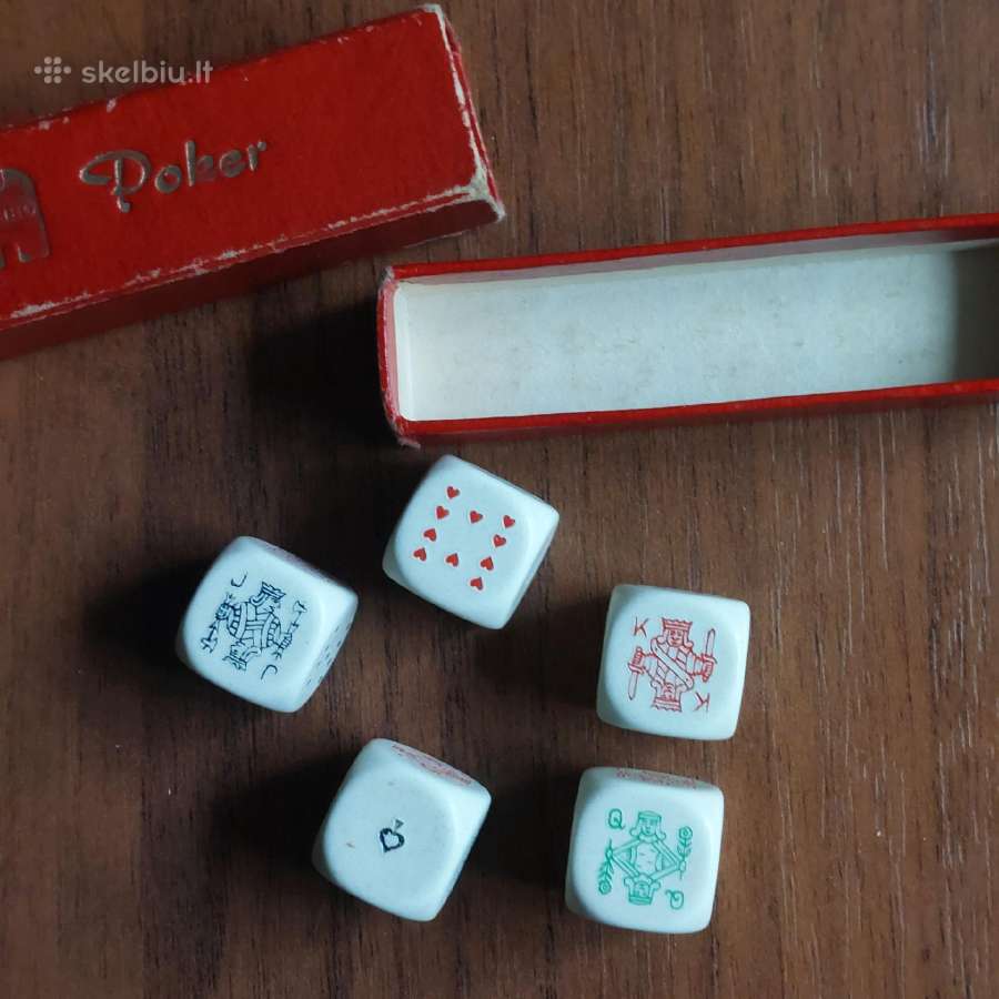 Poker dice / Pokerio kauliukų rinkinis ,karo metų - nuotraukos Nr. 6