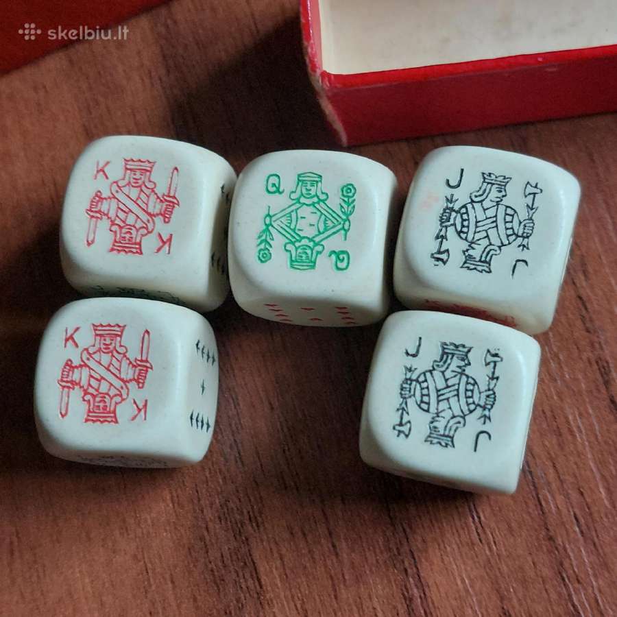 Poker dice / Pokerio kauliukų rinkinis ,karo metų - nuotraukos Nr. 7