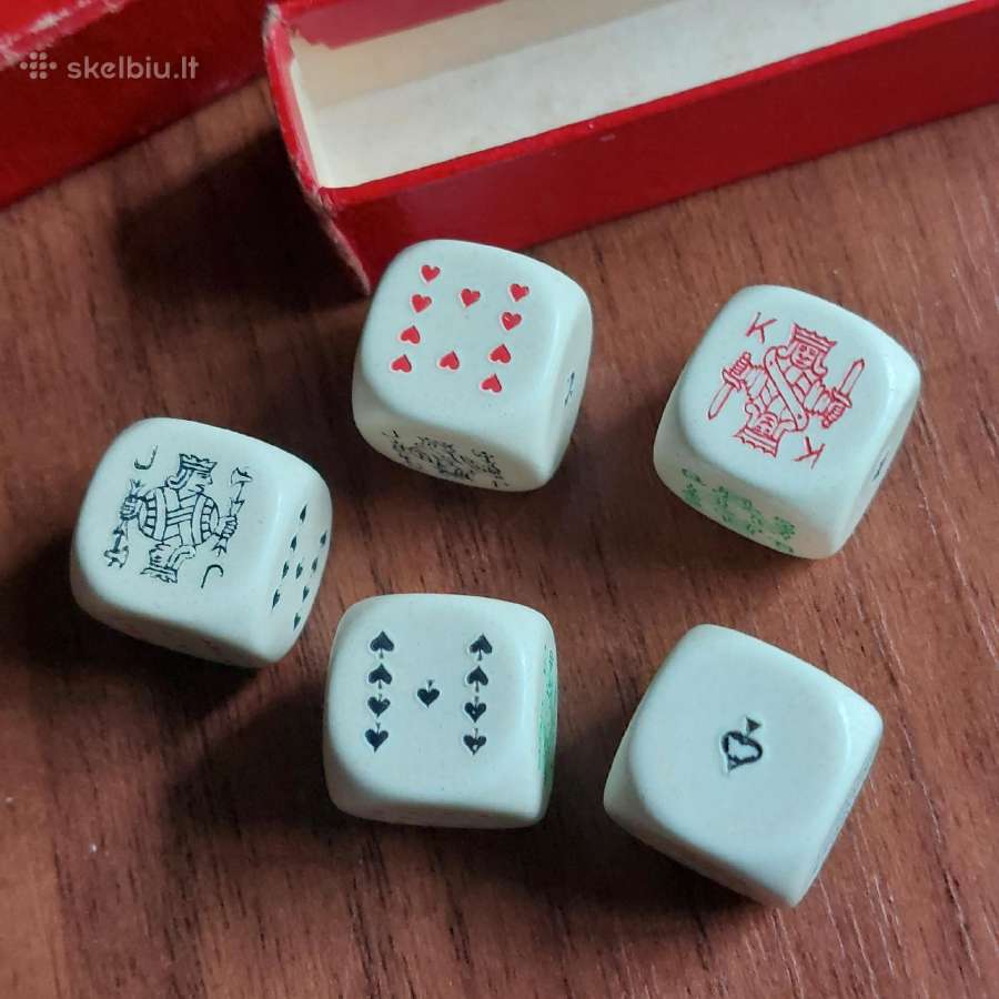 Poker dice / Pokerio kauliukų rinkinis ,karo metų - nuotraukos Nr. 8