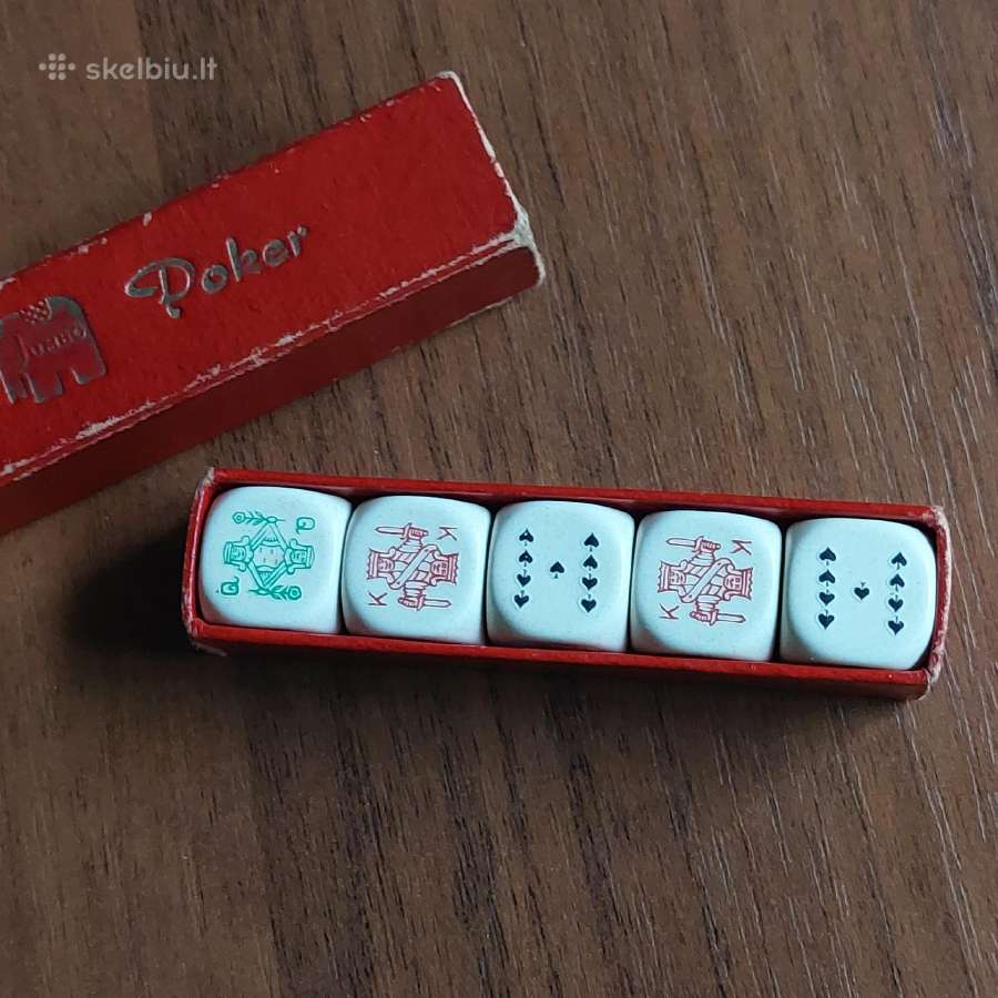 Poker dice / Pokerio kauliukų rinkinis ,karo metų - nuotraukos Nr. 9