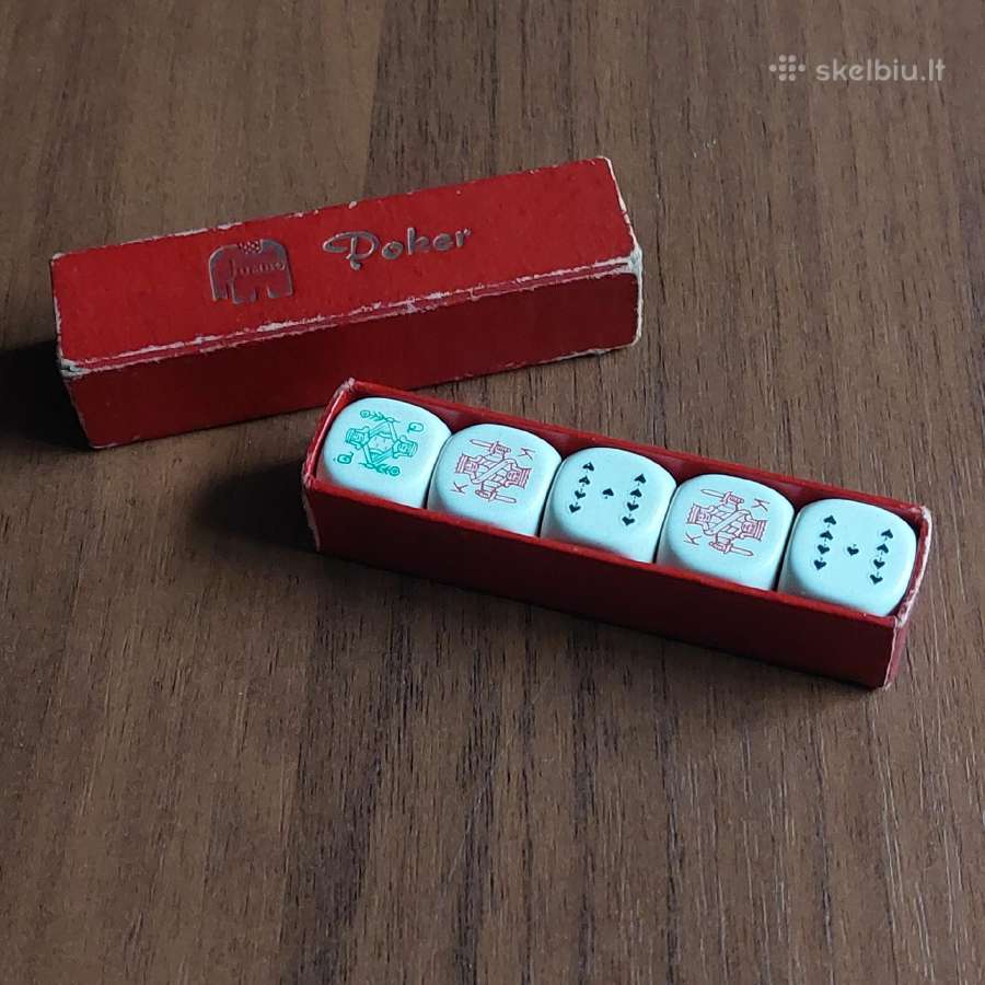 Poker dice / Pokerio kauliukų rinkinis ,karo metų - nuotraukos Nr. 10