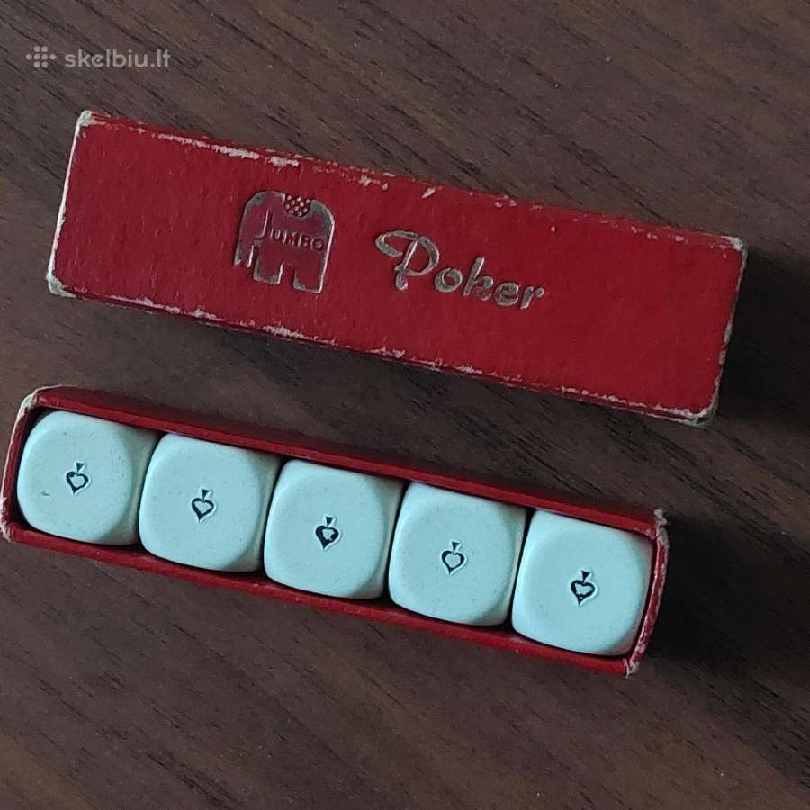 Poker dice / Pokerio kauliukų rinkinis ,karo metų - nuotraukos Nr. 12