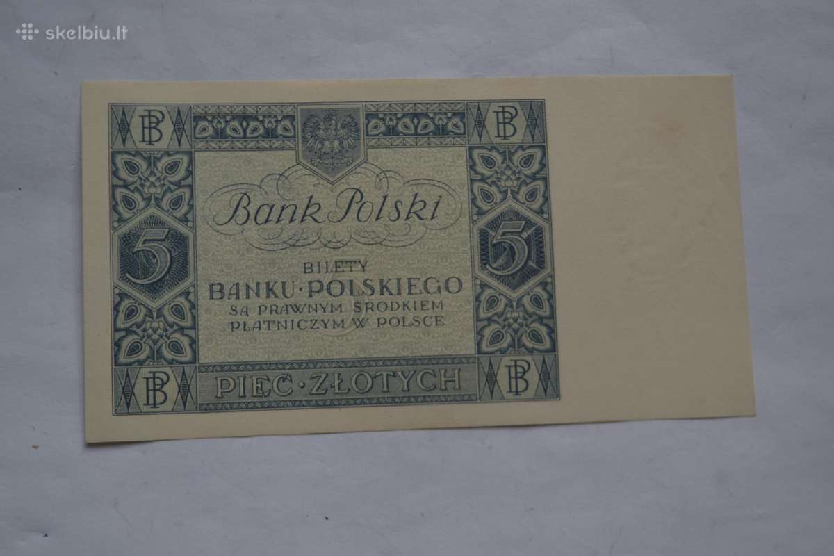 Unc 5 Zlotai1930 m. nr6799679 - nuotraukos Nr. 2