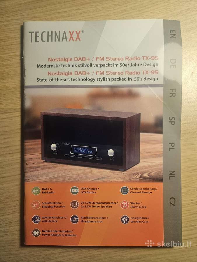 Technaxx Nostalgia Dab+/fm Stereo Radio - nuotraukos Nr. 3