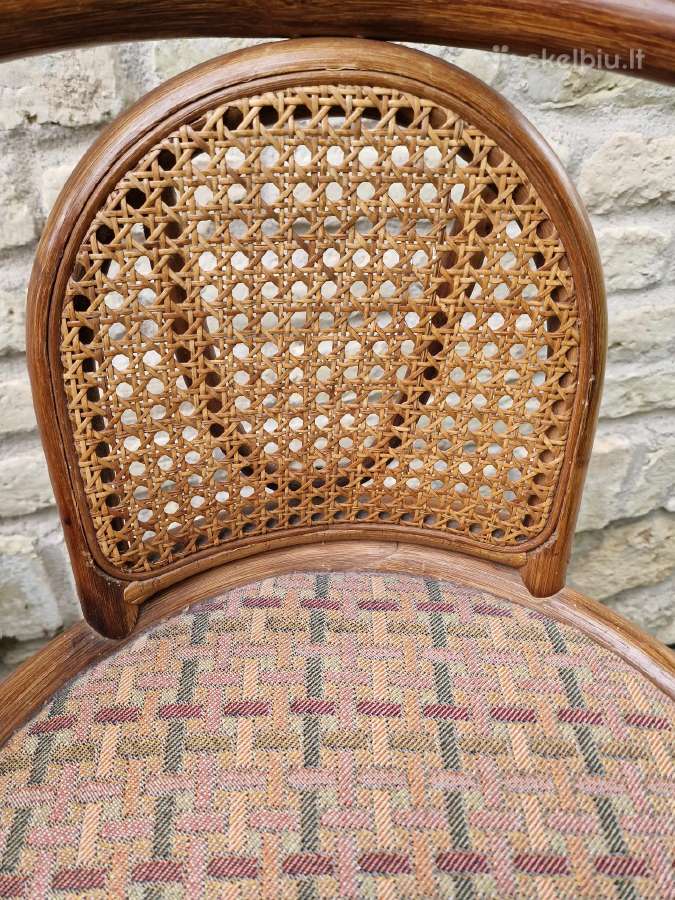 Vintažinės mid century ratango baro kėdės - nuotraukos Nr. 2