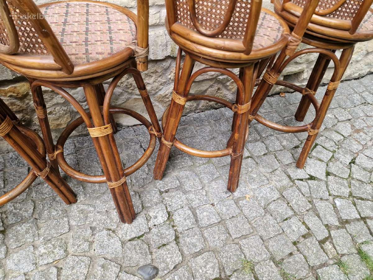 Vintažinės mid century ratango baro kėdės - nuotraukos Nr. 28