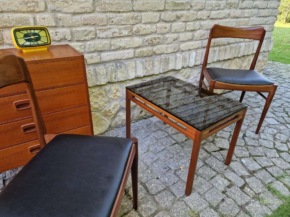 Vintažinis mid century tikmedžio kavos staliukas - nuotraukos Nr. 9