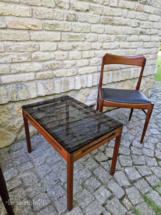 Vintažinis mid century tikmedžio kavos staliukas - nuotraukos Nr. 11