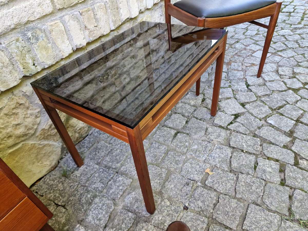 Vintažinis mid century tikmedžio kavos staliukas - nuotraukos Nr. 14