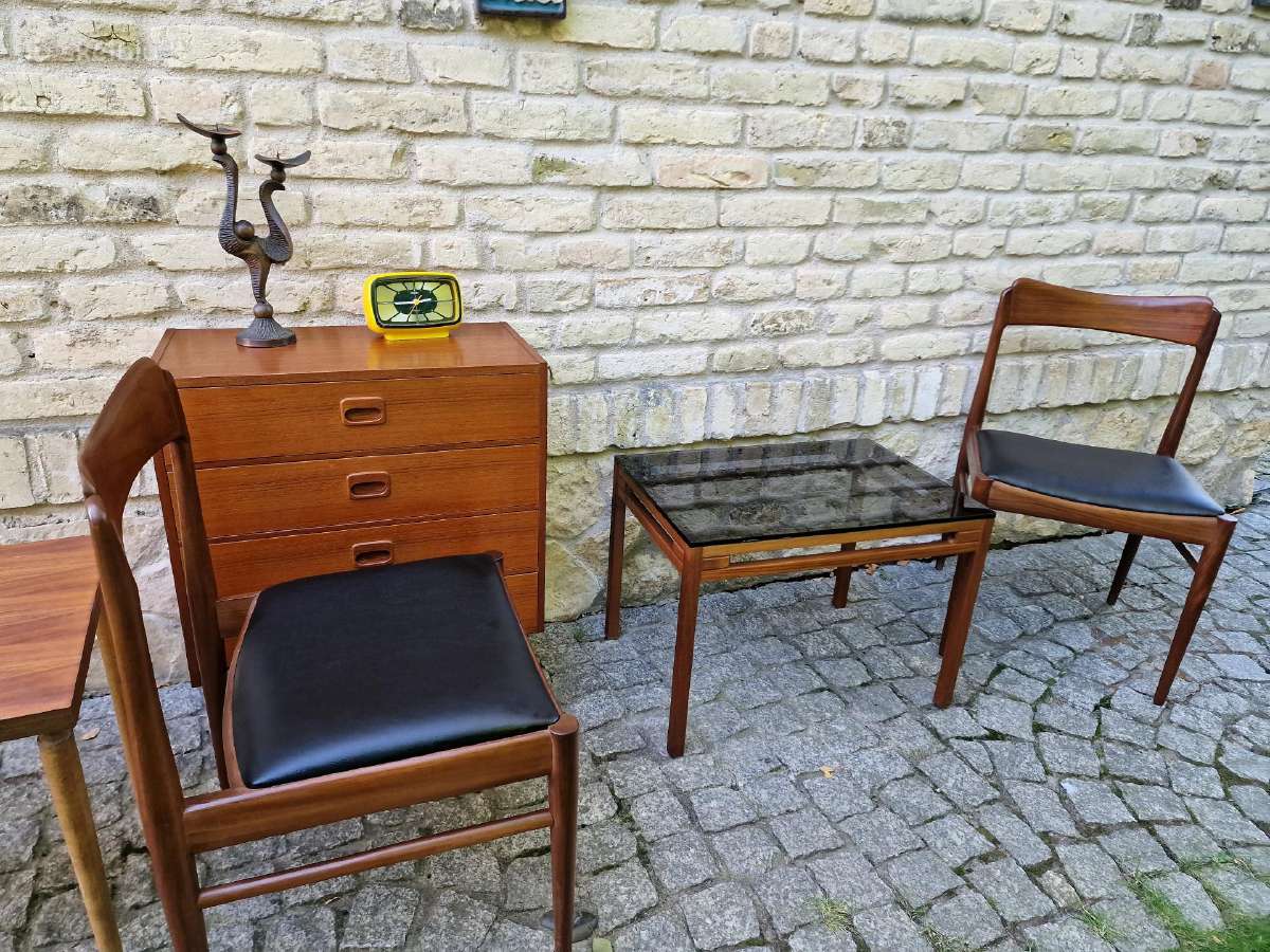 Vintažinis mid century tikmedžio kavos staliukas - nuotraukos Nr. 15