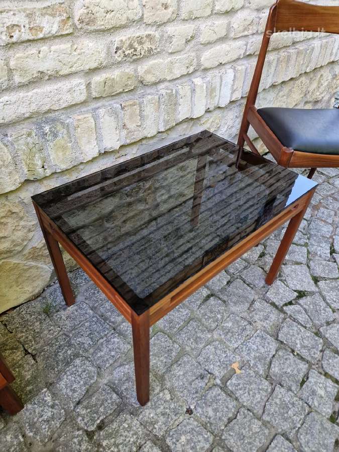Vintažinis mid century tikmedžio kavos staliukas - nuotraukos Nr. 18