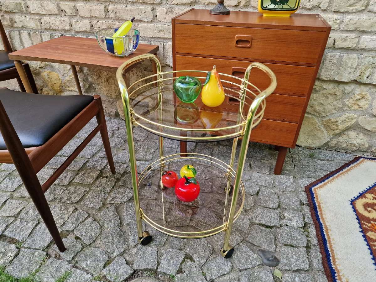 Vintažinis mid century serviravimo staliukas/baras