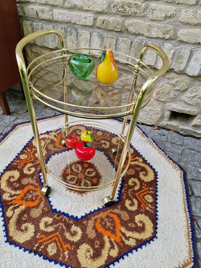 Vintažinis mid century serviravimo staliukas/baras - nuotraukos Nr. 2