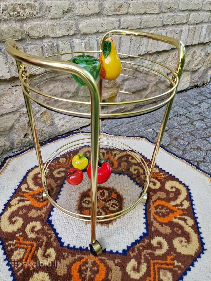 Vintažinis mid century serviravimo staliukas/baras - nuotraukos Nr. 4