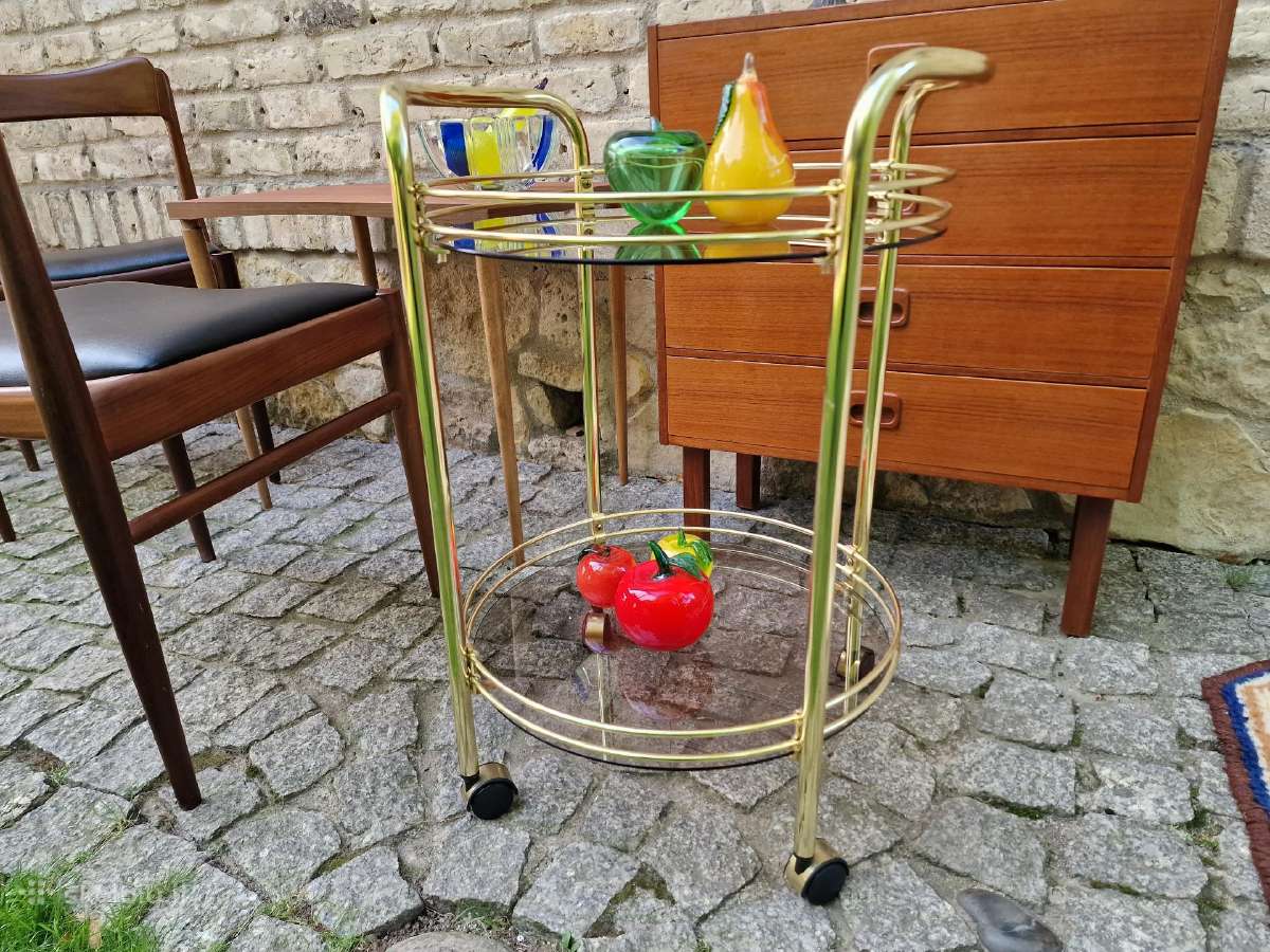 Vintažinis mid century serviravimo staliukas/baras - nuotraukos Nr. 5