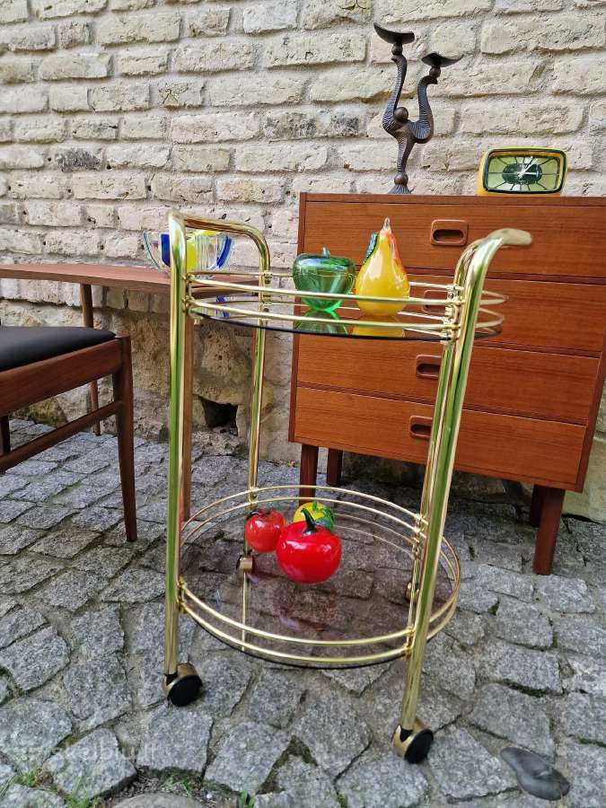Vintažinis mid century serviravimo staliukas/baras - nuotraukos Nr. 7