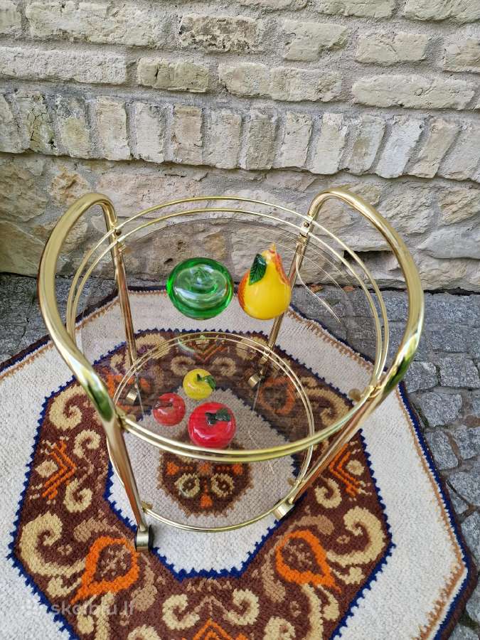 Vintažinis mid century serviravimo staliukas/baras - nuotraukos Nr. 10