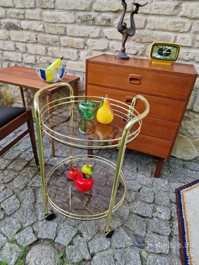 Vintažinis mid century serviravimo staliukas/baras - nuotraukos Nr. 11