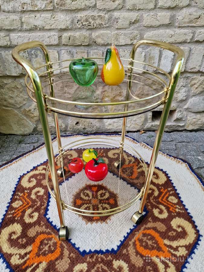 Vintažinis mid century serviravimo staliukas/baras - nuotraukos Nr. 14