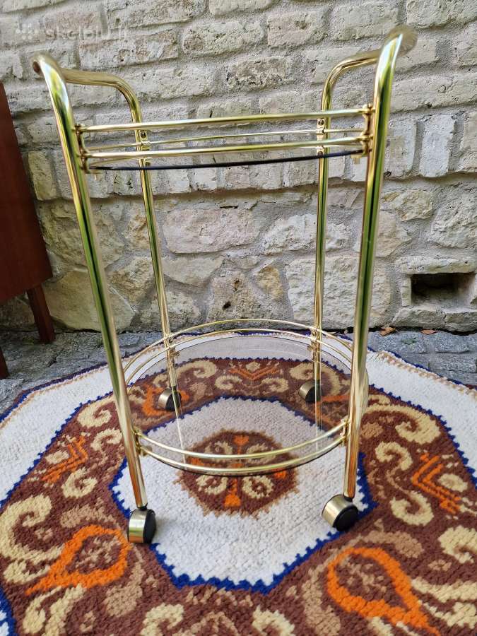 Vintažinis mid century serviravimo staliukas/baras - nuotraukos Nr. 17