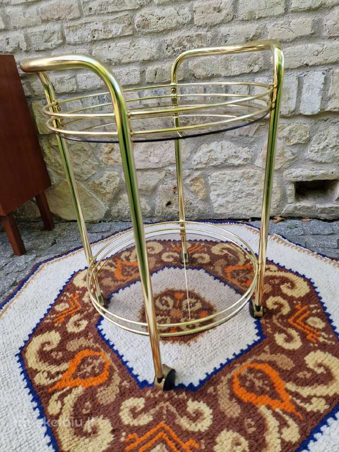 Vintažinis mid century serviravimo staliukas/baras - nuotraukos Nr. 19