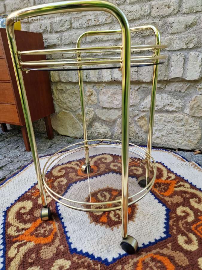 Vintažinis mid century serviravimo staliukas/baras - nuotraukos Nr. 23