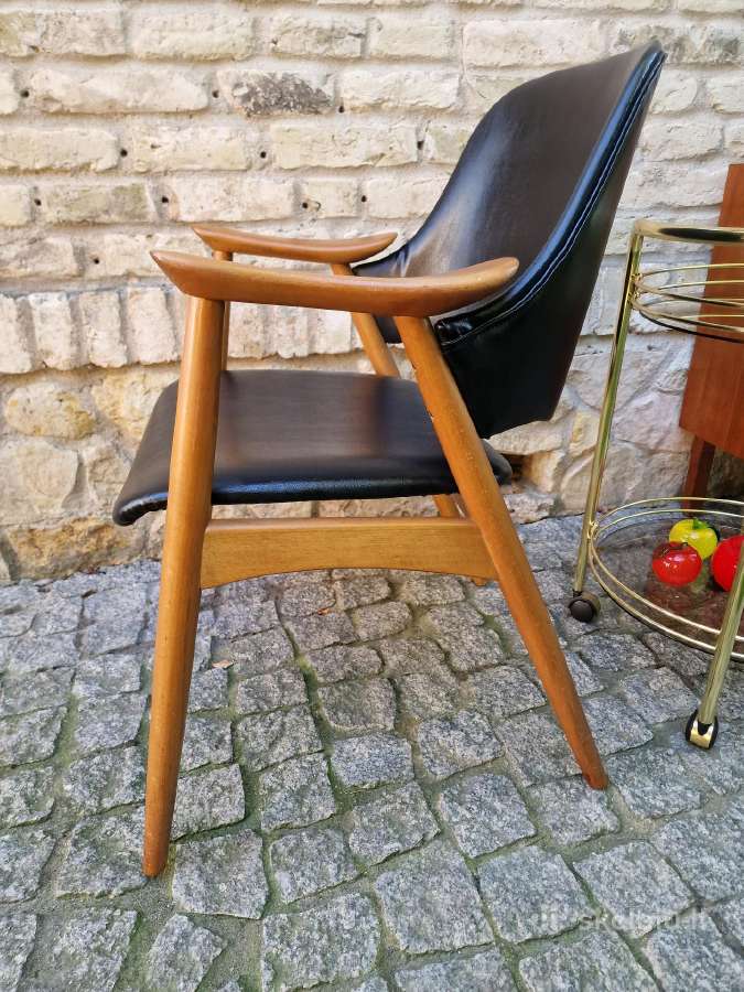 Vintažinis mid century bukmedžio masyvo krėslas - nuotraukos Nr. 2