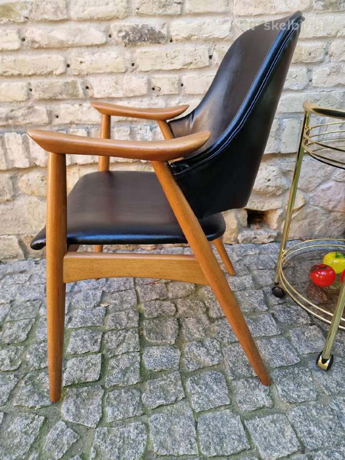 Vintažinis mid century bukmedžio masyvo krėslas - nuotraukos Nr. 4