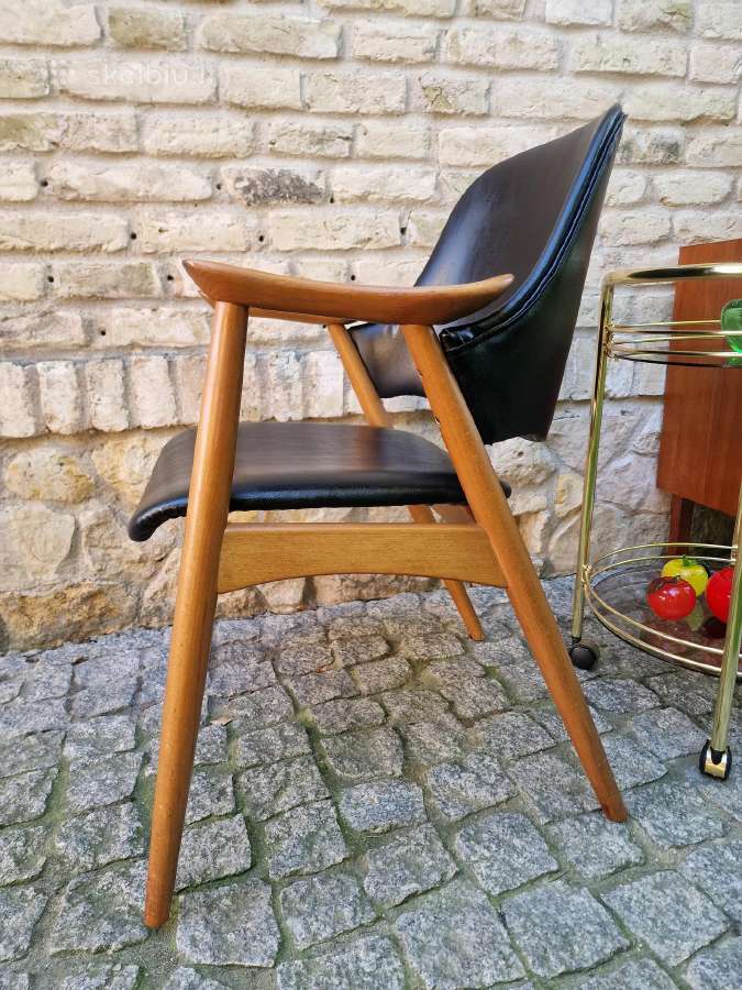 Vintažinis mid century bukmedžio masyvo krėslas - nuotraukos Nr. 6