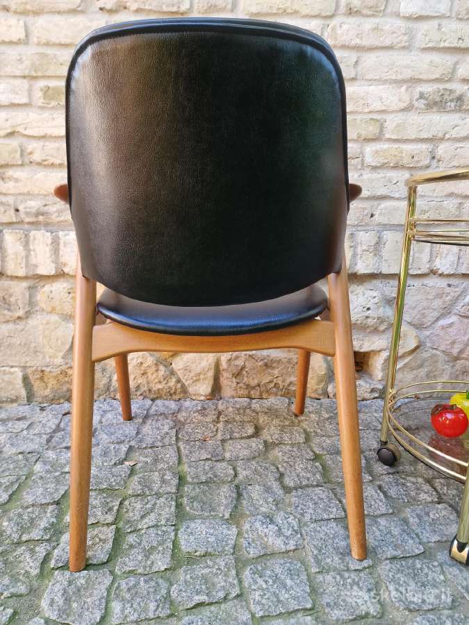 Vintažinis mid century bukmedžio masyvo krėslas - nuotraukos Nr. 9