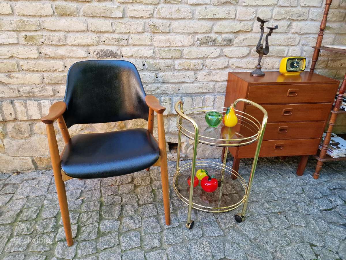 Vintažinis mid century bukmedžio masyvo krėslas - nuotraukos Nr. 18