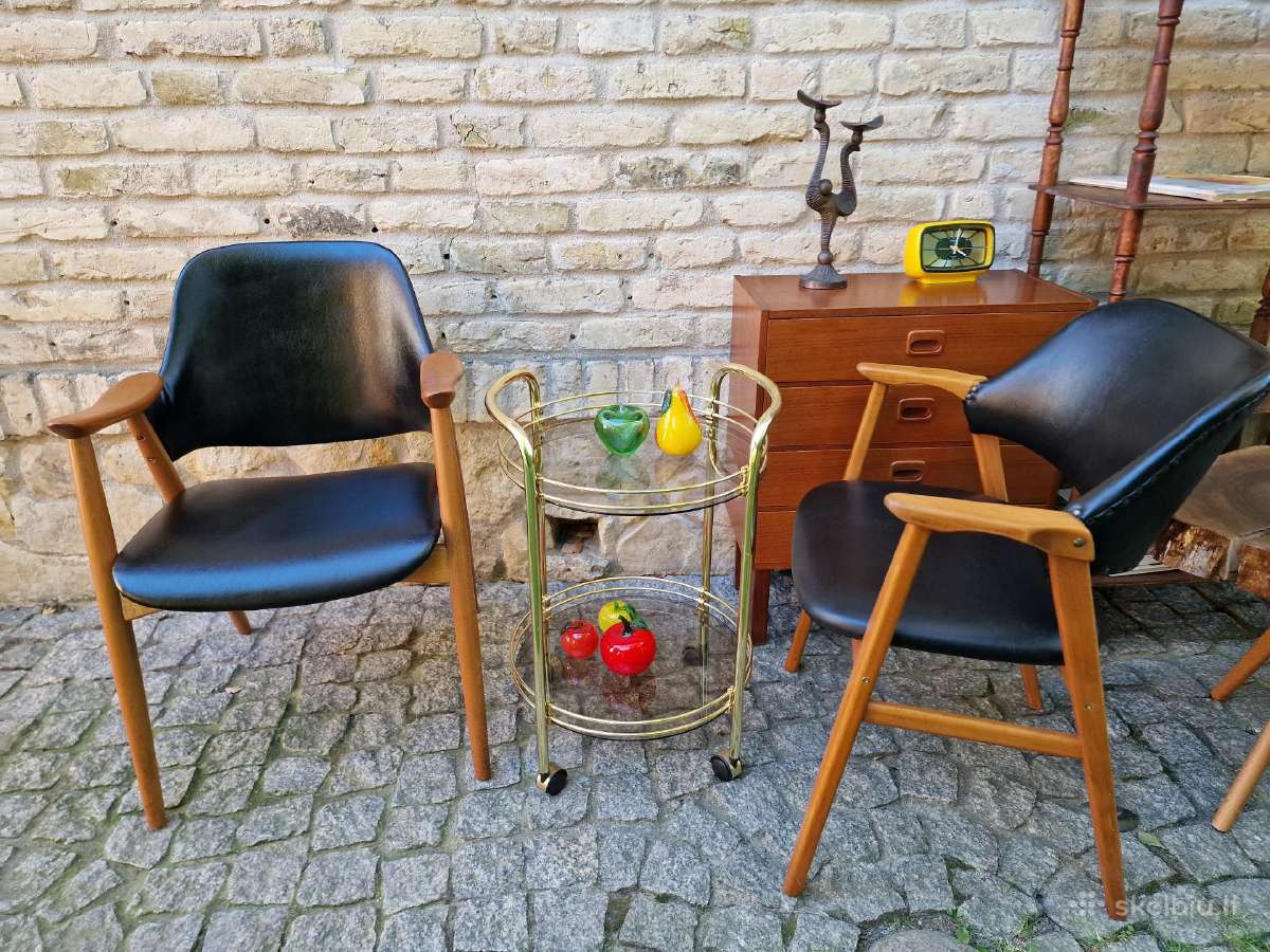 Vintažinis mid century bukmedžio masyvo krėslas - nuotraukos Nr. 20